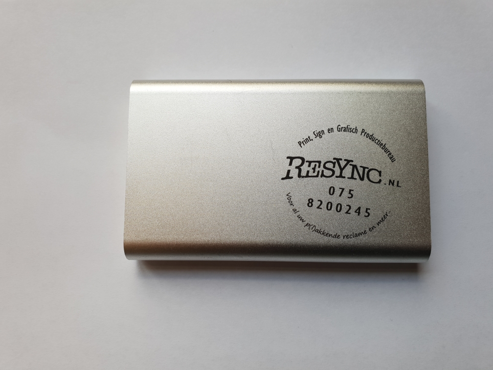 UV Printing Powerbank silver